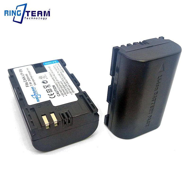 Lithium Battery Lp-e6 Cameras Digital Battery LP-E6 for Canon EOS R7 5D 5D2 5DS R Mark II 2 III 3 6D 6D2 60D Black Stock