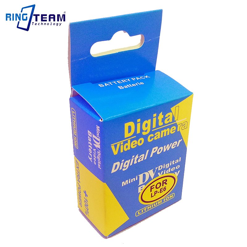 Lithium Battery Lp-e6 Cameras Digital Battery LP-E6 for Canon EOS R7 5D 5D2 5DS R Mark II 2 III 3 6D 6D2 60D Black Stock