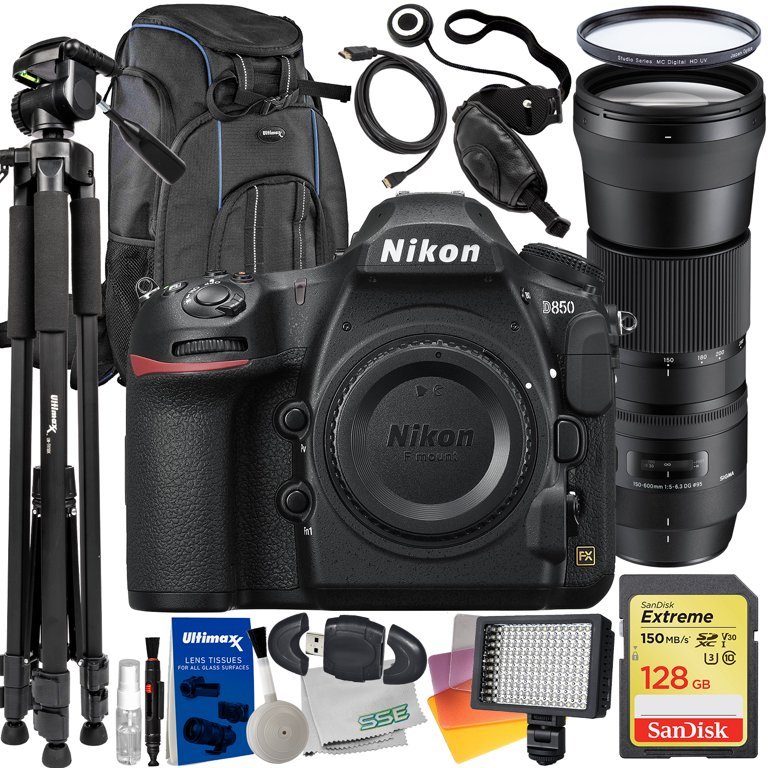 BEST QUALITY D850 FX D7500 DSLR Camera with 24-120mm f/4G AF-S ED VR Lens+ 64GB Pro With Extra Accessories