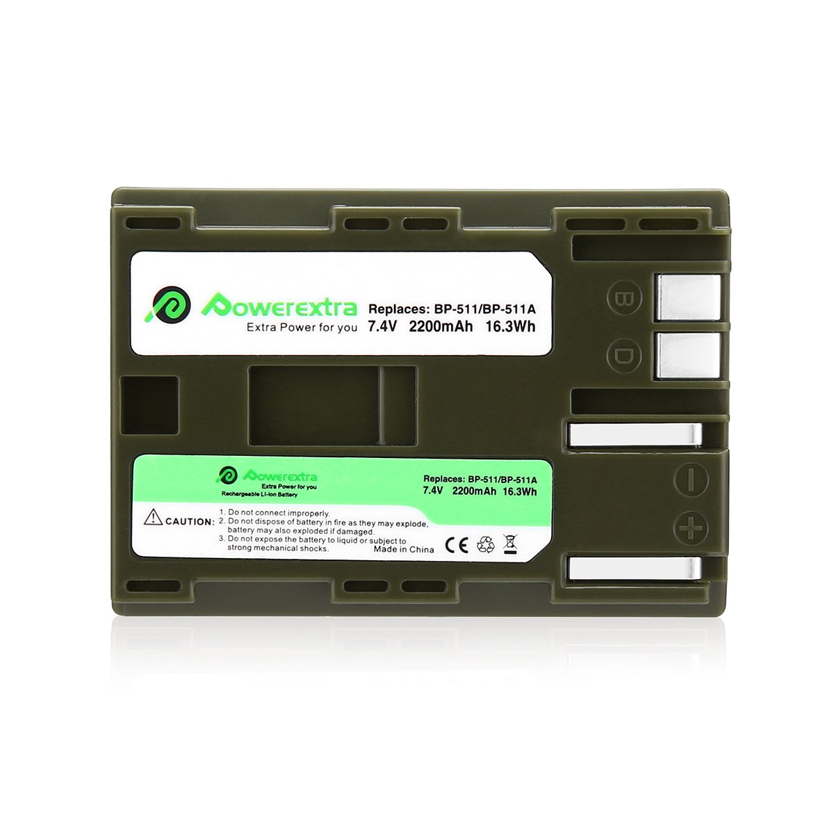 Powerextra Long Lasting 2200mAh 7.4V Replacement Camera BP511 Lithium ion Rechargeable Battery For Canon Digital Cameras