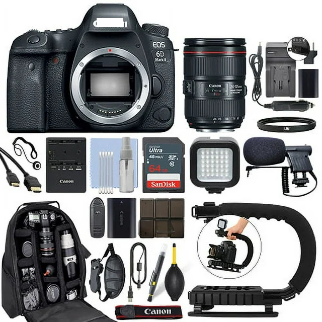 SALE FOR Digital Camera 6D 5D Mark II DSLR Camera Hot with EF 24-105mm USM Lens WiFi Enabled with bundle