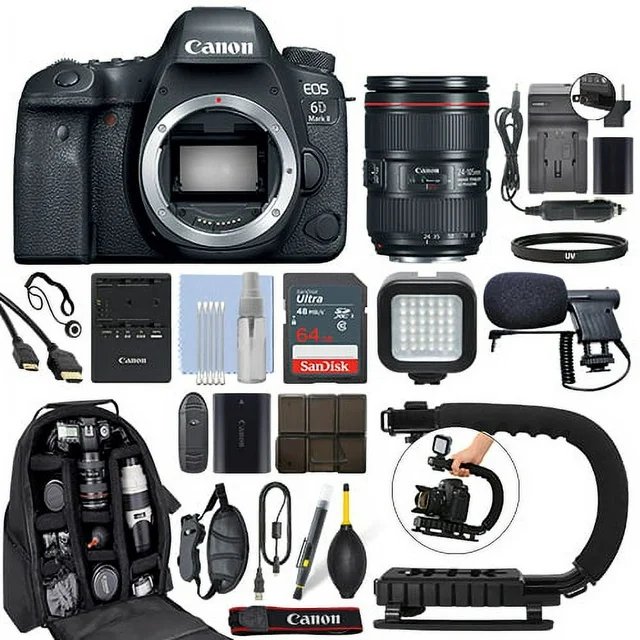 SALE FOR Digital Camera 6D 5D Mark II DSLR Camera Hot with EF 24-105mm USM Lens WiFi Enabled with bundle