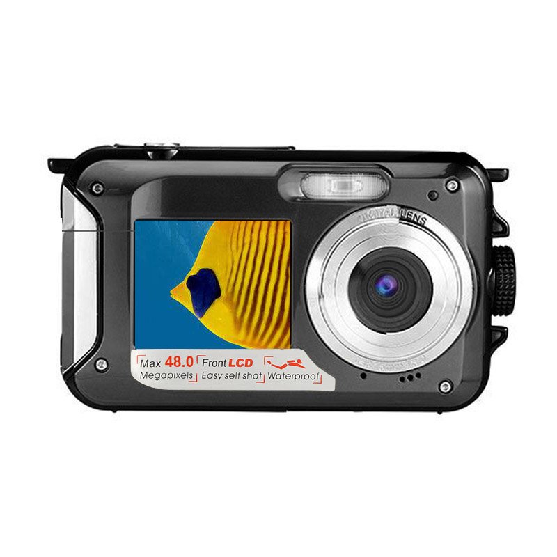 Winait 48 Mega Pixels Waterproof Digital Video Camera With 2.7K Video And Dual Display