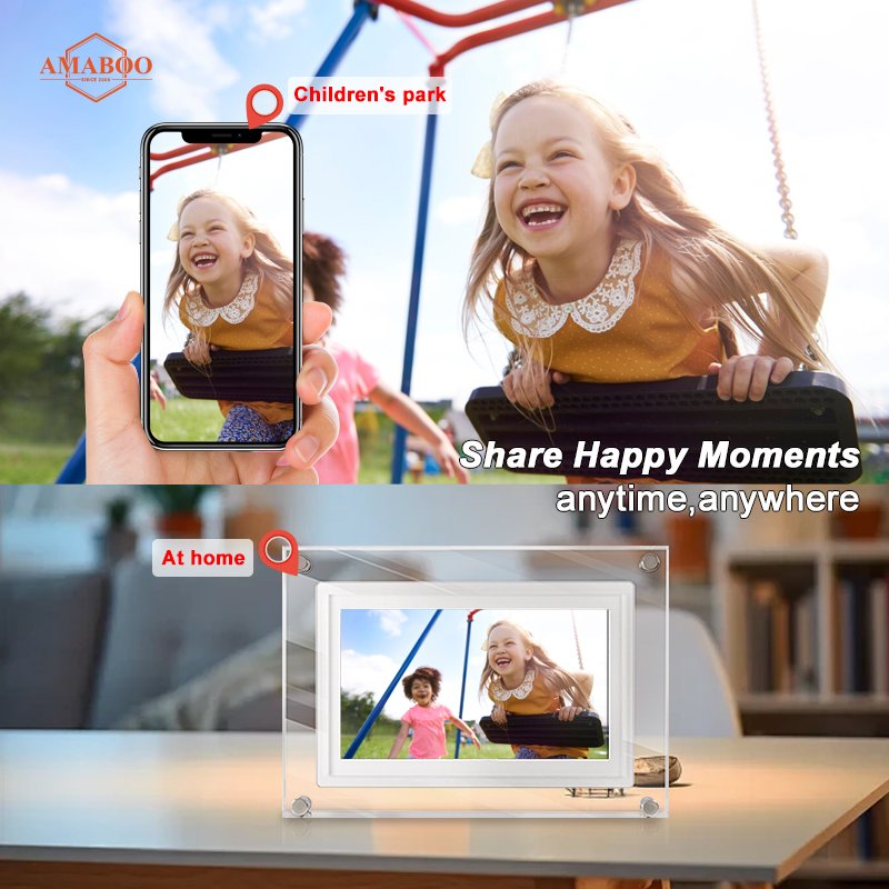 7 Inch IPS Lcd Screen Video Photo Display Art Nft Acrylic Digital Photo Picture Frame 4GB Memory with Battery