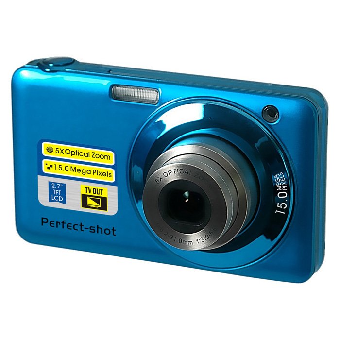 Digital Camera Made in China with MAX.15 MP 5MP CMOS sensor 5X optical zoom 4X digital zoom