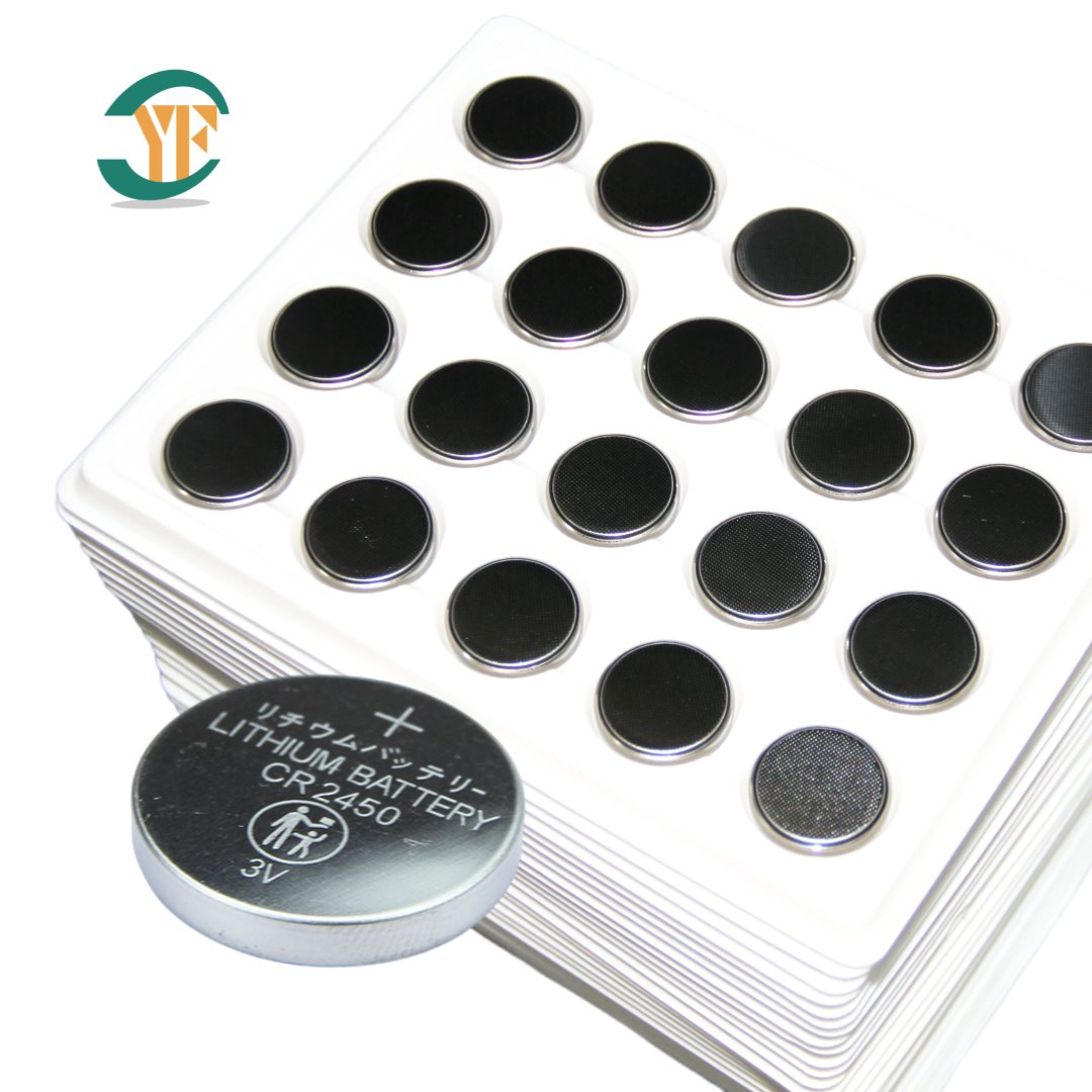 Manufacturer CR2450 3V 550mAh Lithium Coin Cell Button Batteries Lithium Manganese Dioxide Battery For Consumer Electronics