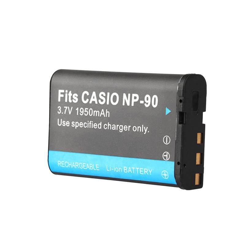 Lithium ion rechargeable camera battery For Exilim Digital Cameras CAS.NP-90 EX-H20G EX-H20GBK EX-H20GSR 3.7V 1950mAh