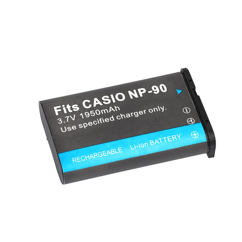 Lithium ion rechargeable camera battery For Exilim Digital Cameras CAS.NP-90 EX-H20G EX-H20GBK EX-H20GSR 3.7V 1950mAh
