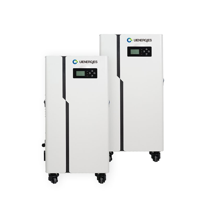 UIENERGIES In Stock All in One Inverter 2.56kwh 24v Lithium Ion Battery 100Ah All in one With Wheels Solar Energy System