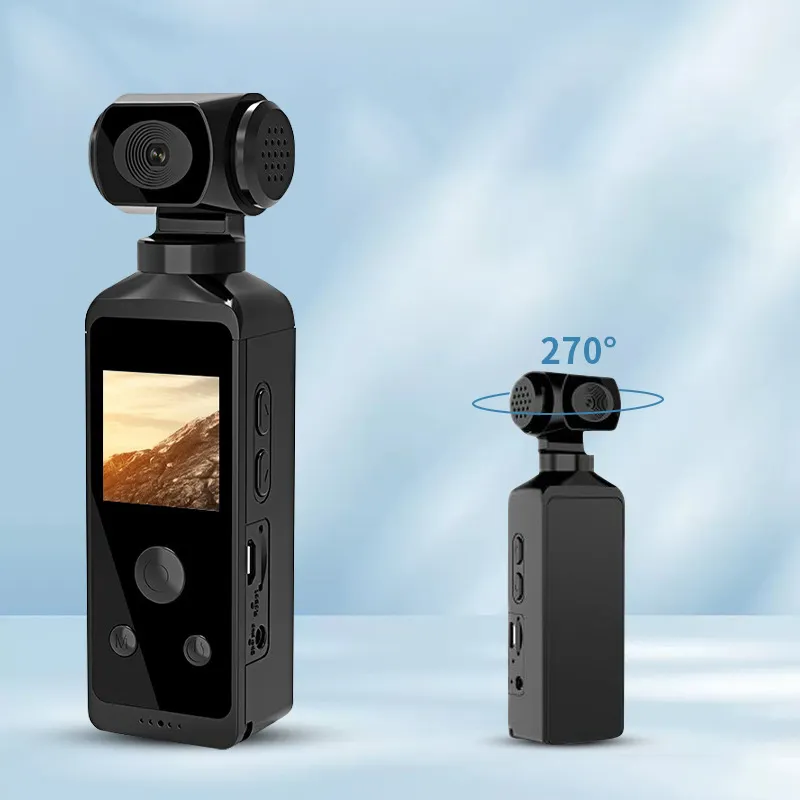 Hot selling new 4K sports Action digital camera with 270 degree rotating lens high-definition handheld sports Action camera