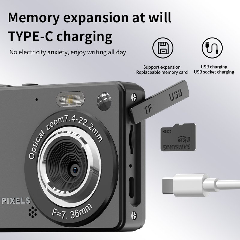 Hot 4k digital camera 2.8inch 800mah adult and young people students cheap video photo camera for Christmas