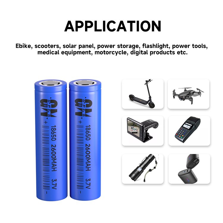 Wholesale 18650 li-ion battery lifepo4 3.7v 2600mah rechargeable 18650 lithium battery