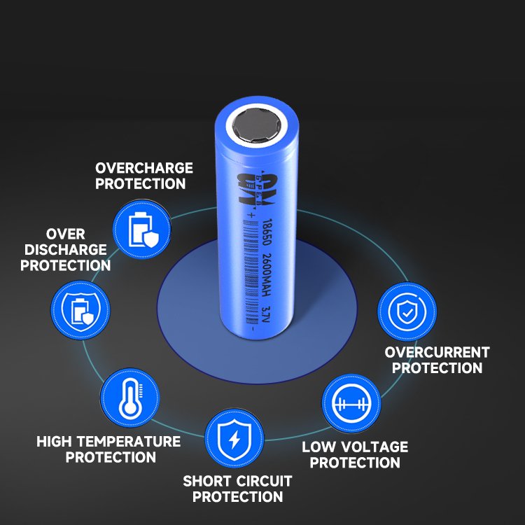 Wholesale 18650 li-ion battery lifepo4 3.7v 2600mah rechargeable 18650 lithium battery