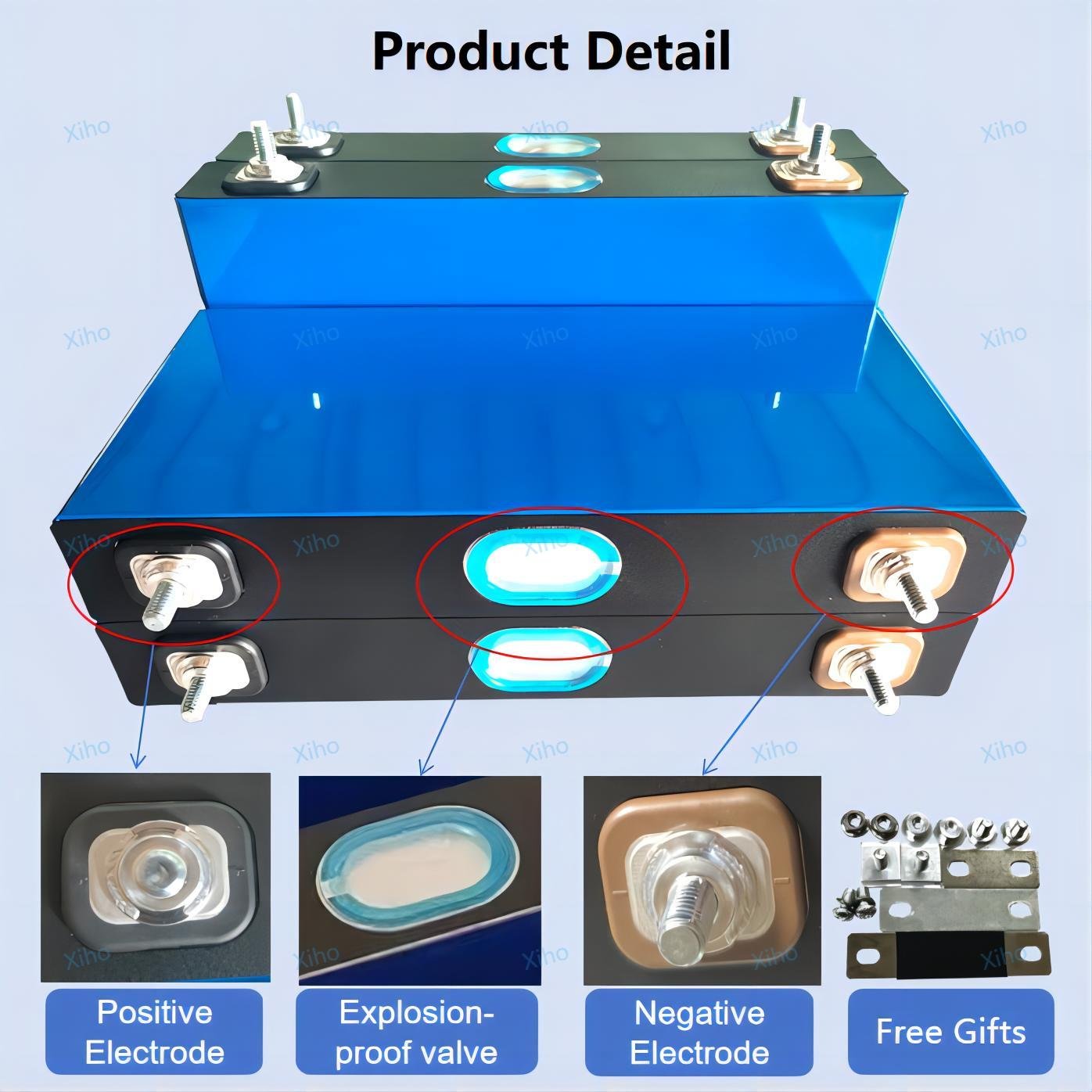 Xiho Catl 3.7V 114Ah 116Ah 117Ah 141Ah 180Ah Ncm 811 Li Nmc Battery Prismatic Cells 3.7V Lithium Ion Batteries Electric Vehicles