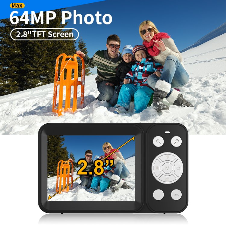 Take Good Photo Auto Focus 64MP Pocket Photo Shooting Fashional Portable 750mAh Battery 16x Digital Zoom Dual Screen Camera