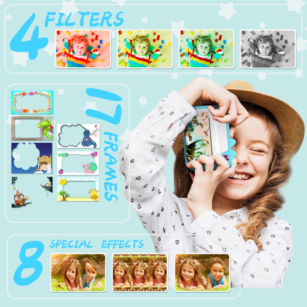 Factory Wholesale Digital Children 1080 P VIDEO Camera For Girls 2.4 inch LCD Lens Selfie Kids Camera
