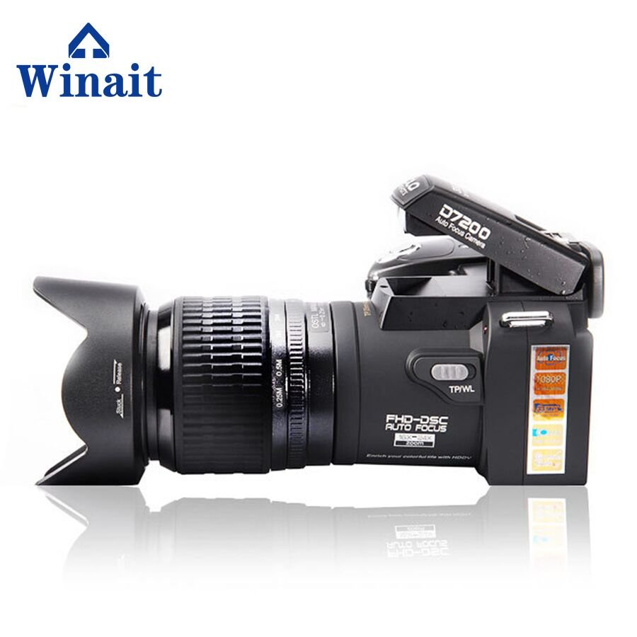 Winait New Dslr D7200 Digital Camera With 24X Optical Zoom 3 Inch Tft Color Screen Dual Power Mode