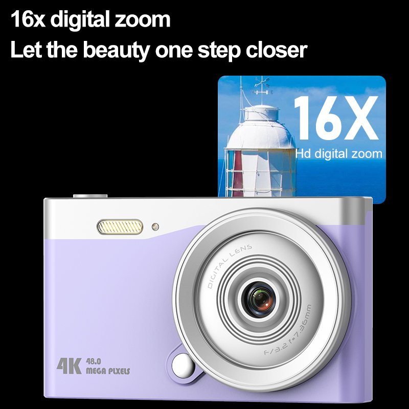 16X Optical Zoom Digital Cam for Photography FHD Vlogging Camera 4K 48MP Photo Camera Travel Cameras