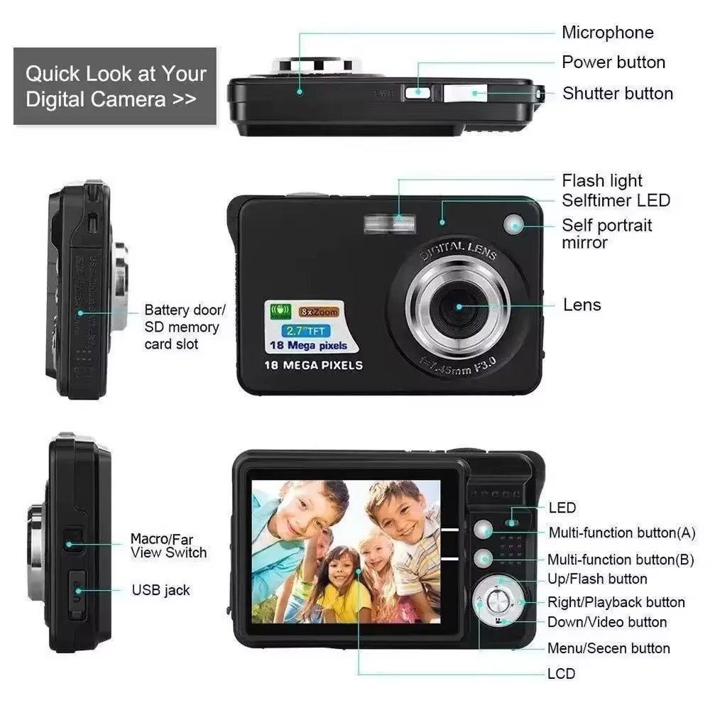 Digital camera made in china pocket Student camera SLR digital cameras for Take photography video