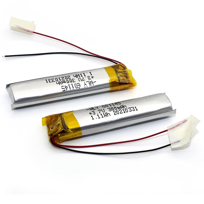 061145 Lipo Battery 601145 300mah 3.7v 1.11wh Lithium Polymer Battery