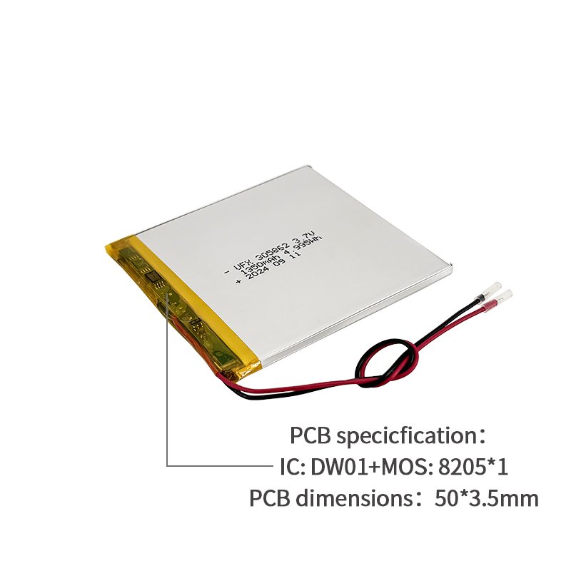 Wholesale Customized Rechargeable High-Capacity UFX 305862 1350mAh 3.7V Li-ion Battery For Digital Device