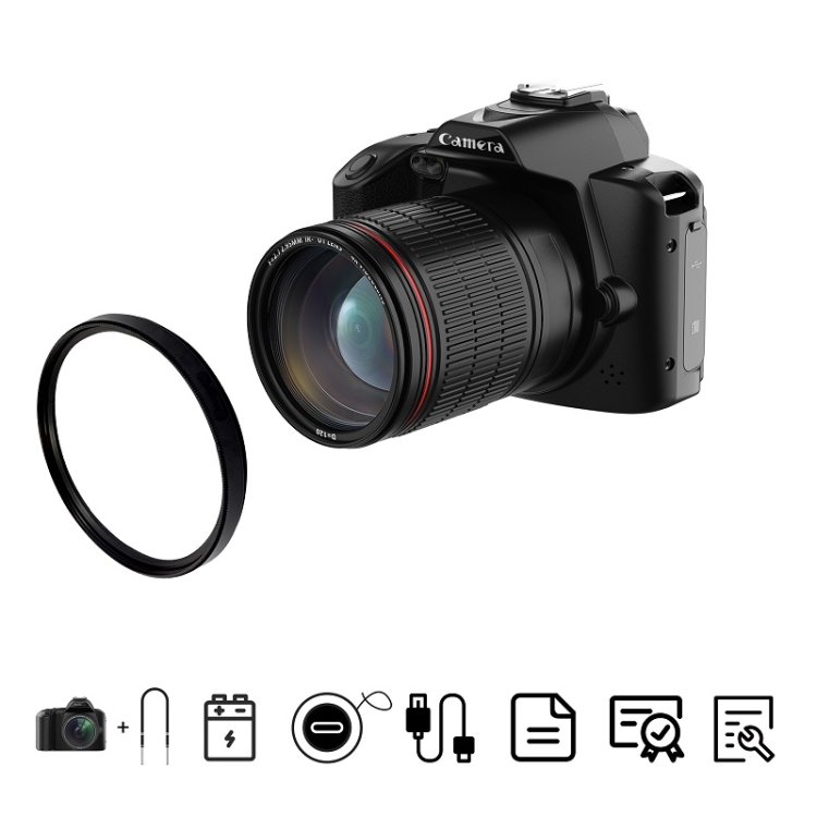 4K Dual-camera Night Vision 64 Million Pixel High-definition WIFI Digital Camera Standard+Macroscopic Mirror