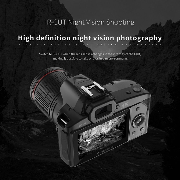 4K Dual-camera Night Vision 64 Million Pixel High-definition WIFI Digital Camera Standard+Macroscopic Mirror