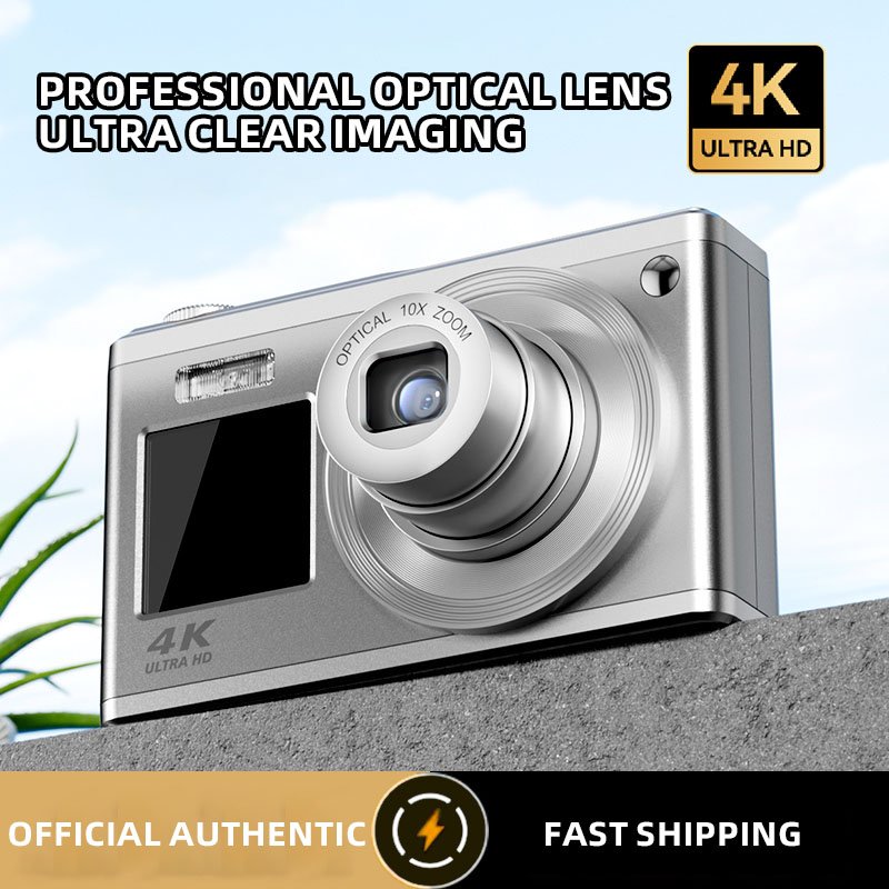 Digital Camera for Photography 4K Vlogging Camera for YouTube 10X Optical Zoom Selfie Dual Screens Point and Shoot Camera