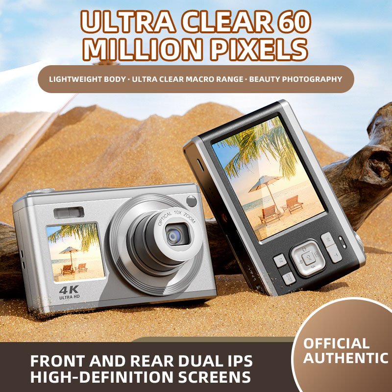 Digital Camera for Photography 4K Vlogging Camera for YouTube 10X Optical Zoom Selfie Dual Screens Point and Shoot Camera