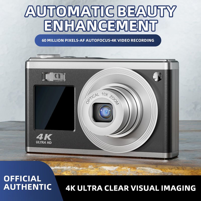 Digital Camera for Photography 4K Vlogging Camera for YouTube 10X Optical Zoom Selfie Dual Screens Point and Shoot Camera