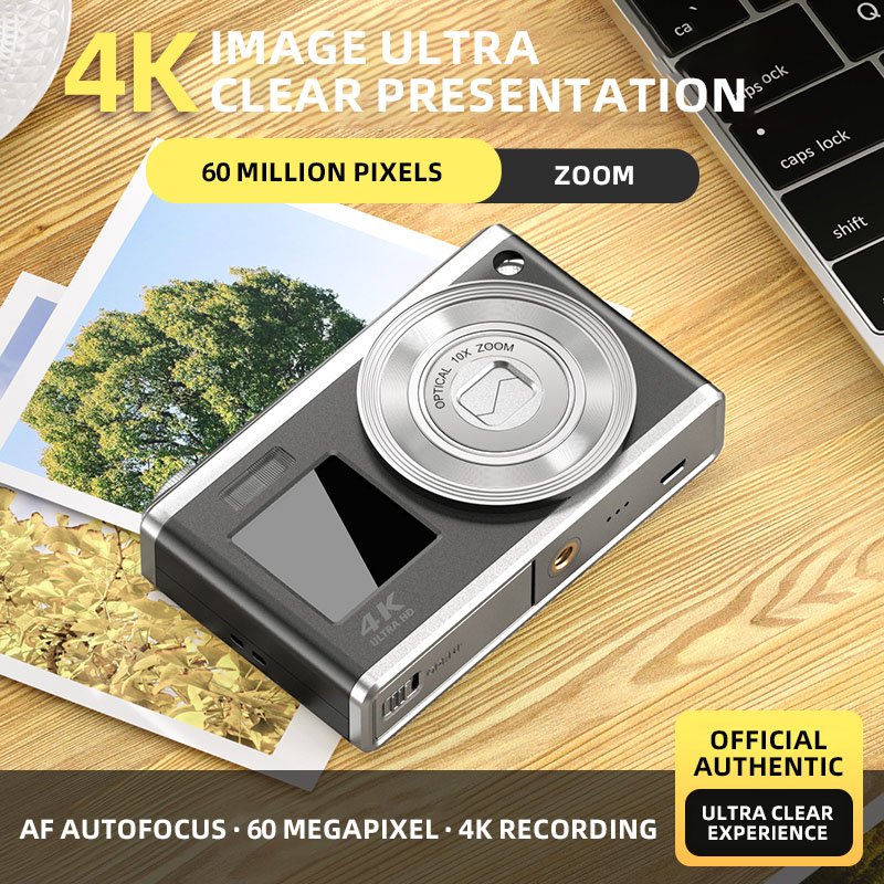 Digital Camera for Photography 4K Vlogging Camera for YouTube 10X Optical Zoom Selfie Dual Screens Point and Shoot Camera