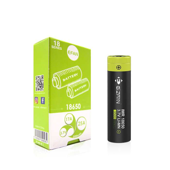 newest High Capacity Efan 18650 3500mah 25A 3.7v Rechargeable 18650 Battery For Smoking pipes