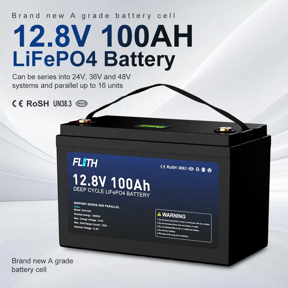 Flith renewable energy BMS lifepo4 rechargeable battery packs replace gel battery 12v 24V 100AH 200AH lithium ion battery