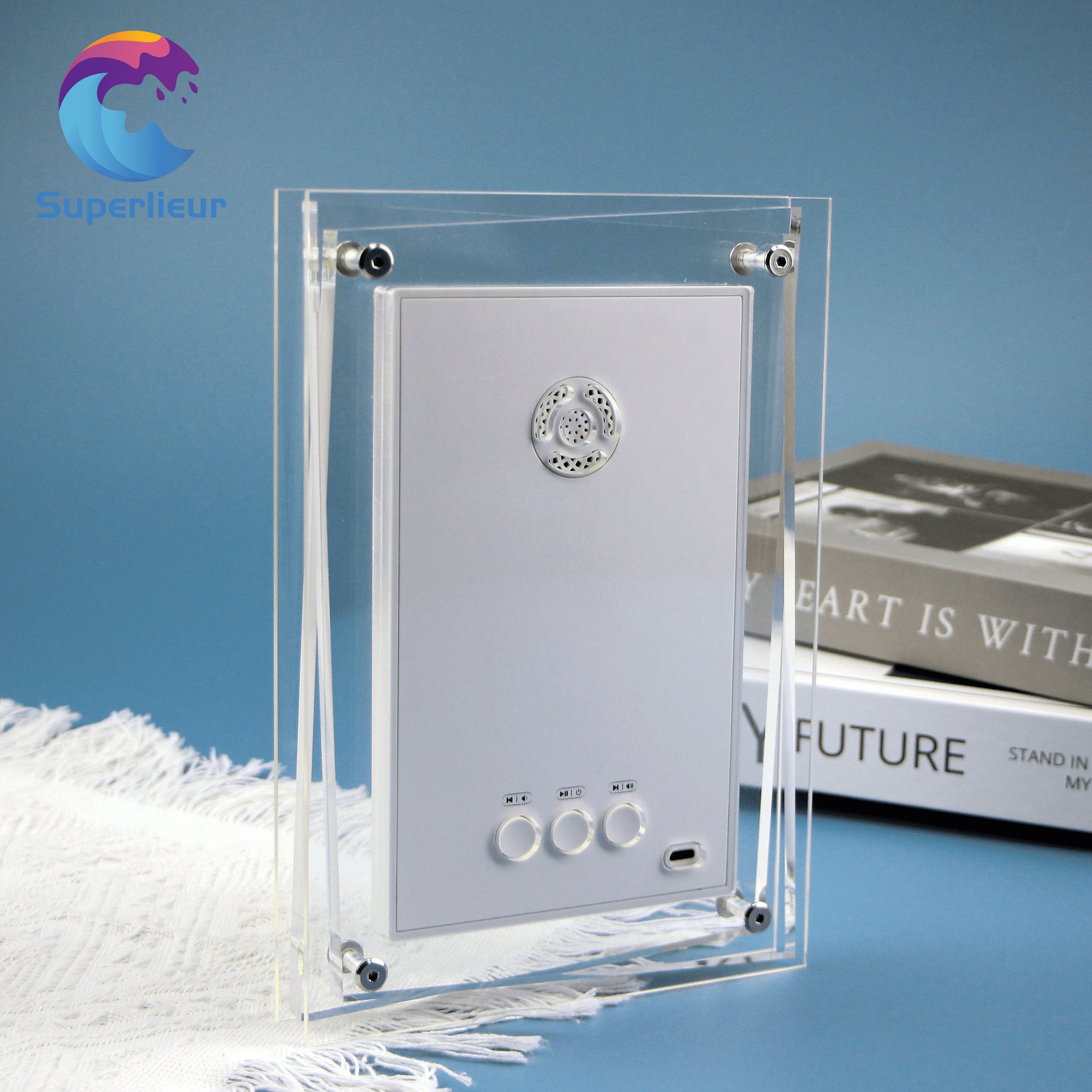 Superlieur Motion Video 5 Inch Battery Acrylic Digital Photo Best Friend Video Frame Gifts