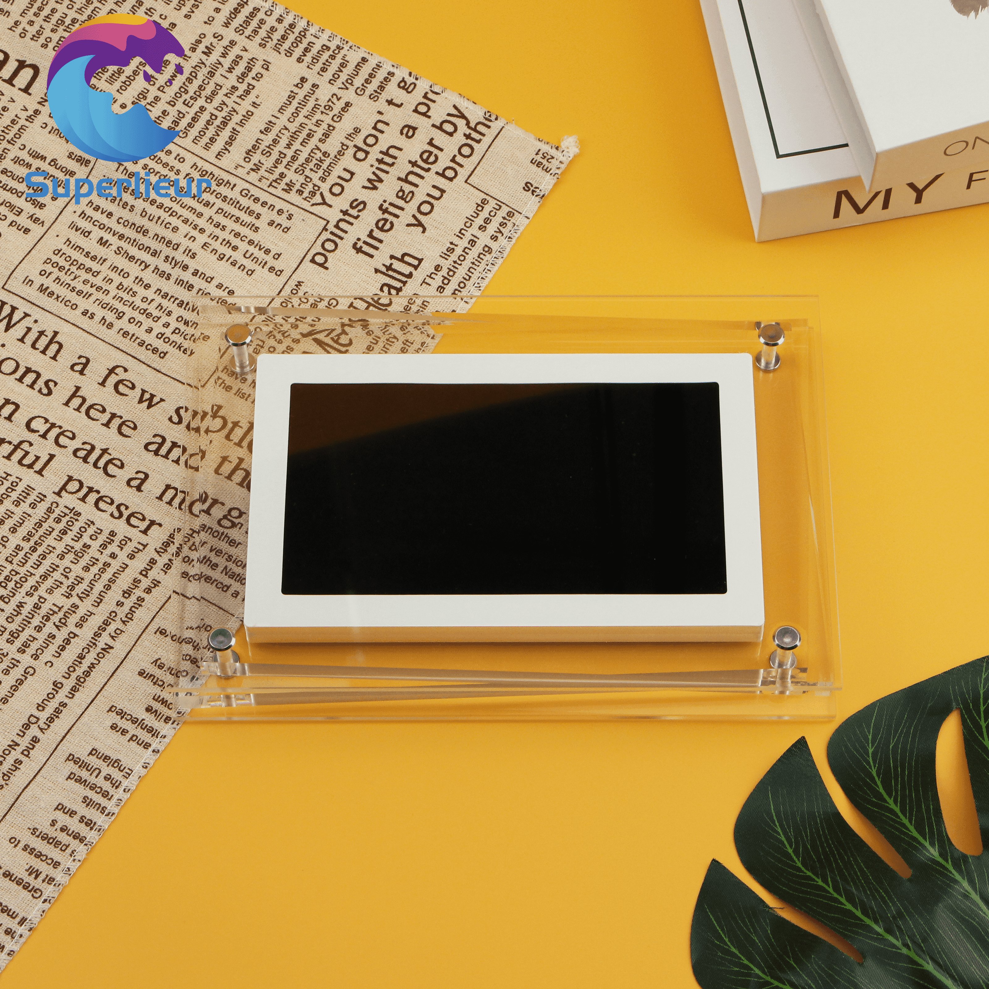 Superlieur Motion Video 5 Inch Battery Acrylic Digital Photo Best Friend Video Frame Gifts