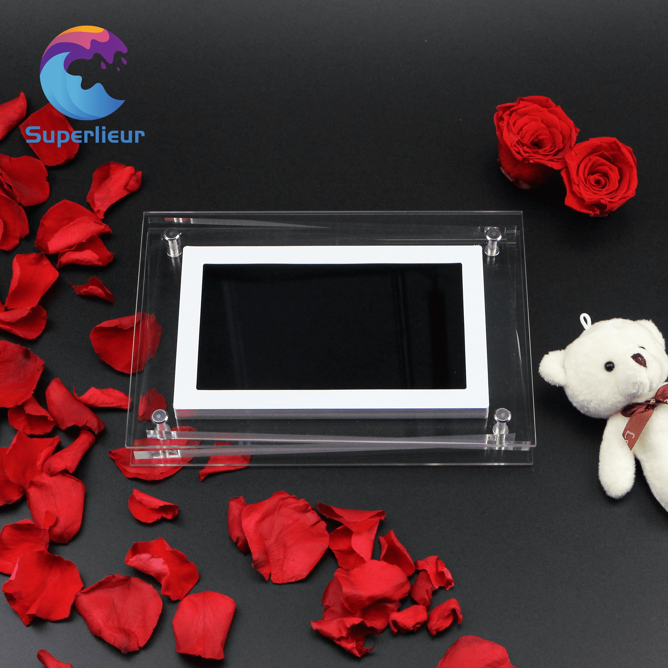 Superlieur Motion Video 5 Inch Battery Acrylic Digital Photo Best Friend Video Frame Gifts