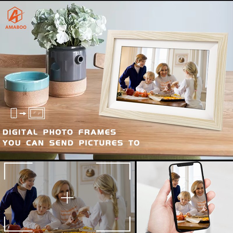 AMABOO 10 Inch Wifi Hot Sale Cloud Digital Photo Frame Electronic Video Album Digital Picture Frame