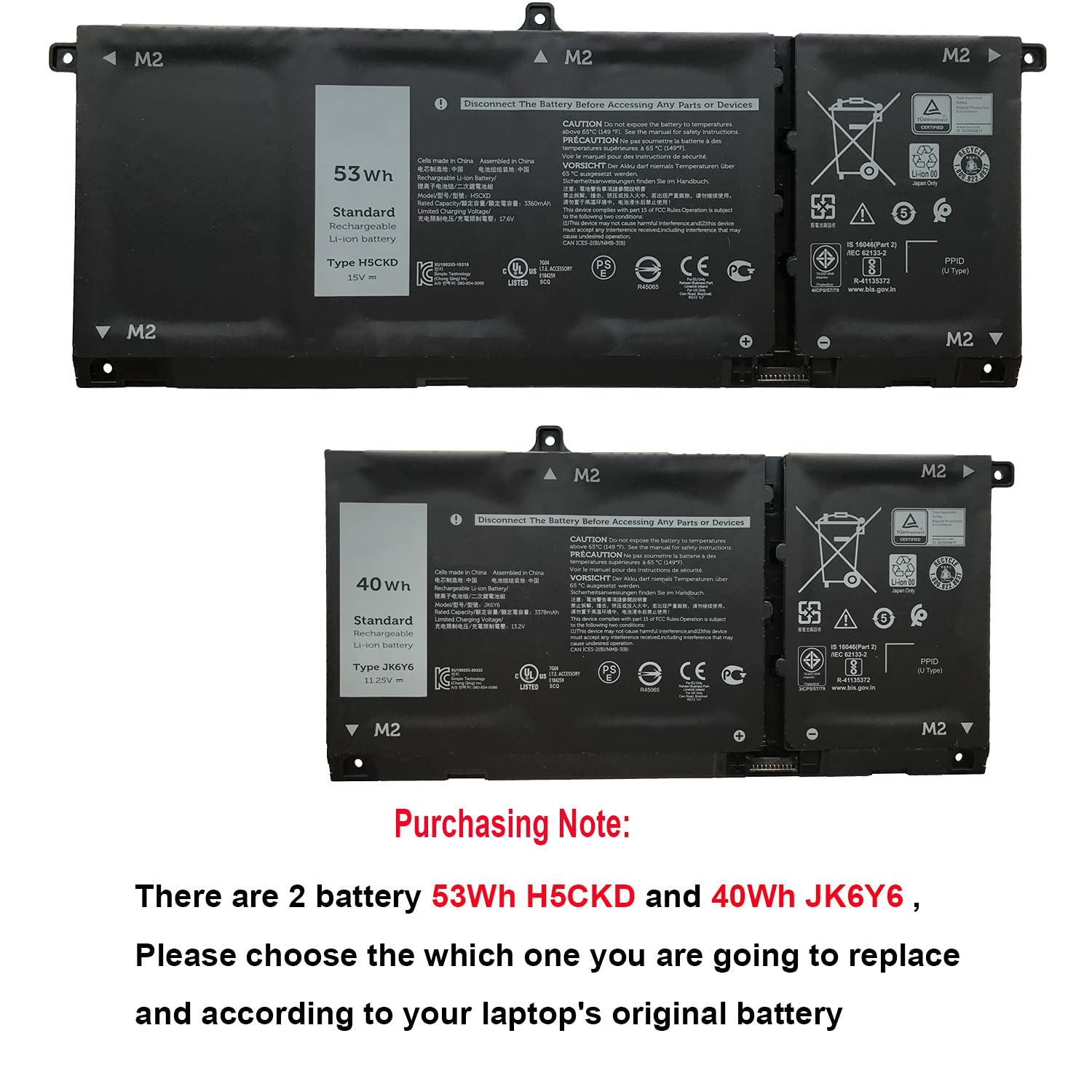 Factory Price JK6Y6 Laptop Battery Replace Digital Batteries for Dell Latitude 3410 3510 Vostro 5300 5401 5501 C5KG6 CF5RH