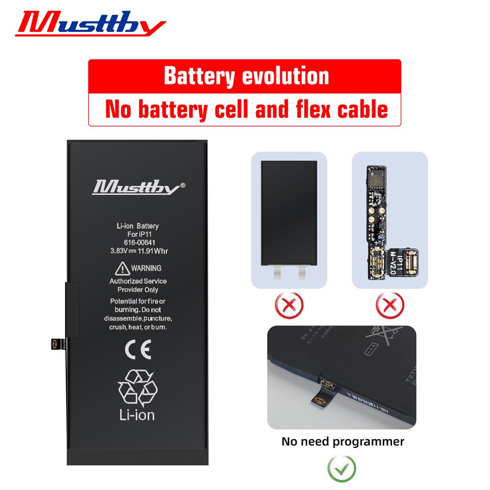 Non Welding Flex Decode Battery for iPhone 11 11pro 11promax 12 13 14