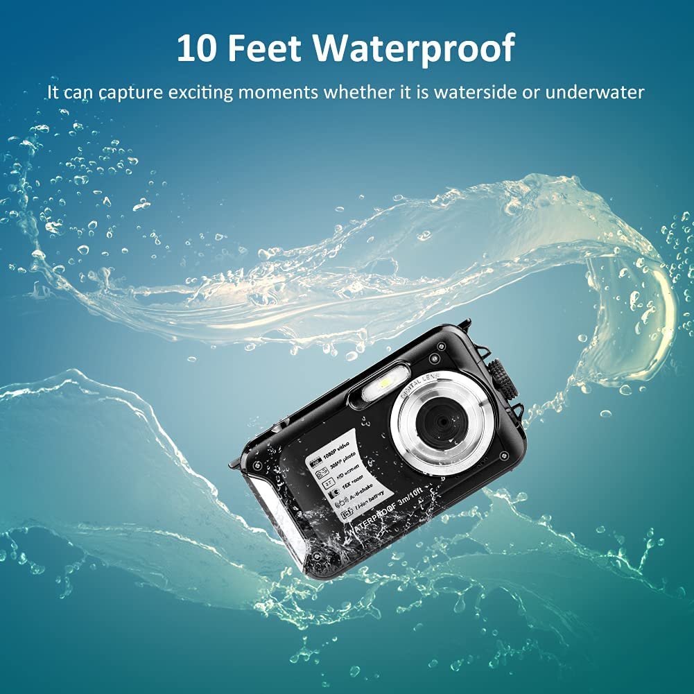 High Quality 1080P Full HD 24MP Selfie Dual Screen Video DV Recorder Waterproof Digital Camera