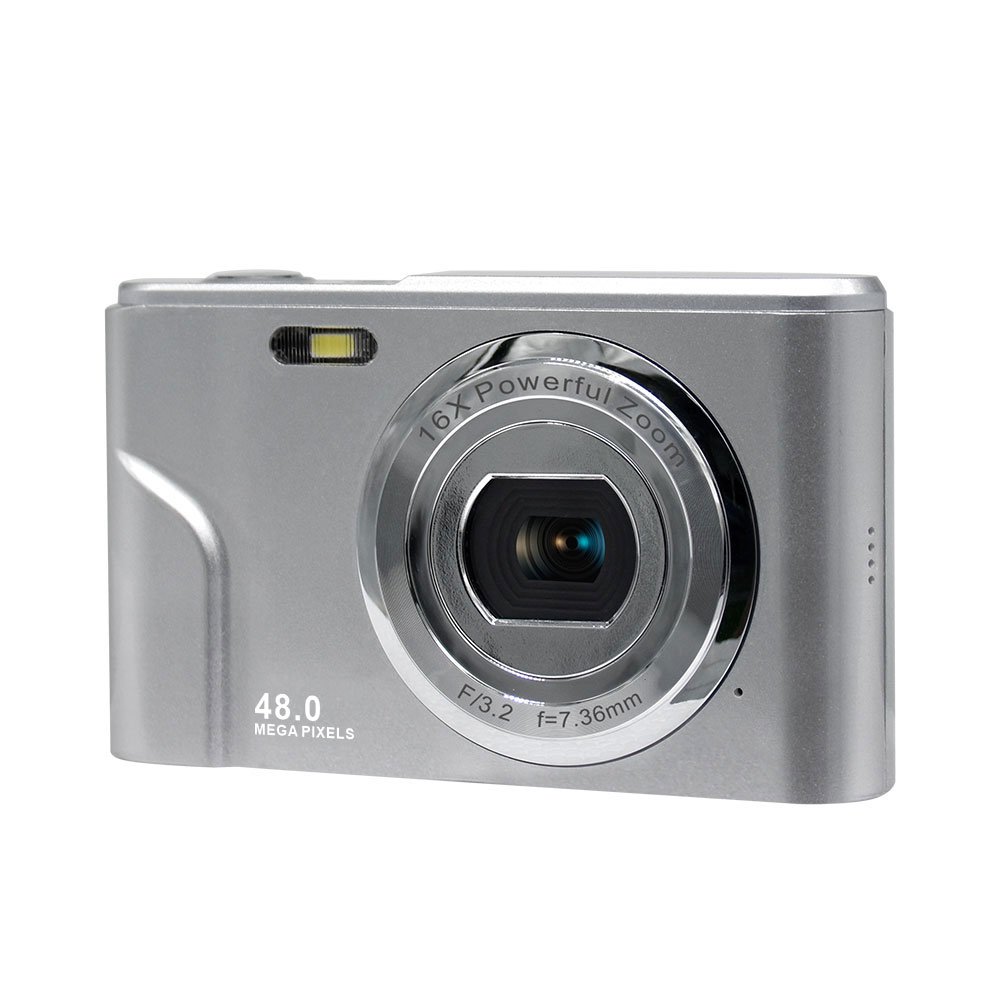 4K Kids Camera 64MP 18X Zoom Compact Point and Shoot Digital Camera with SD Card for Photography