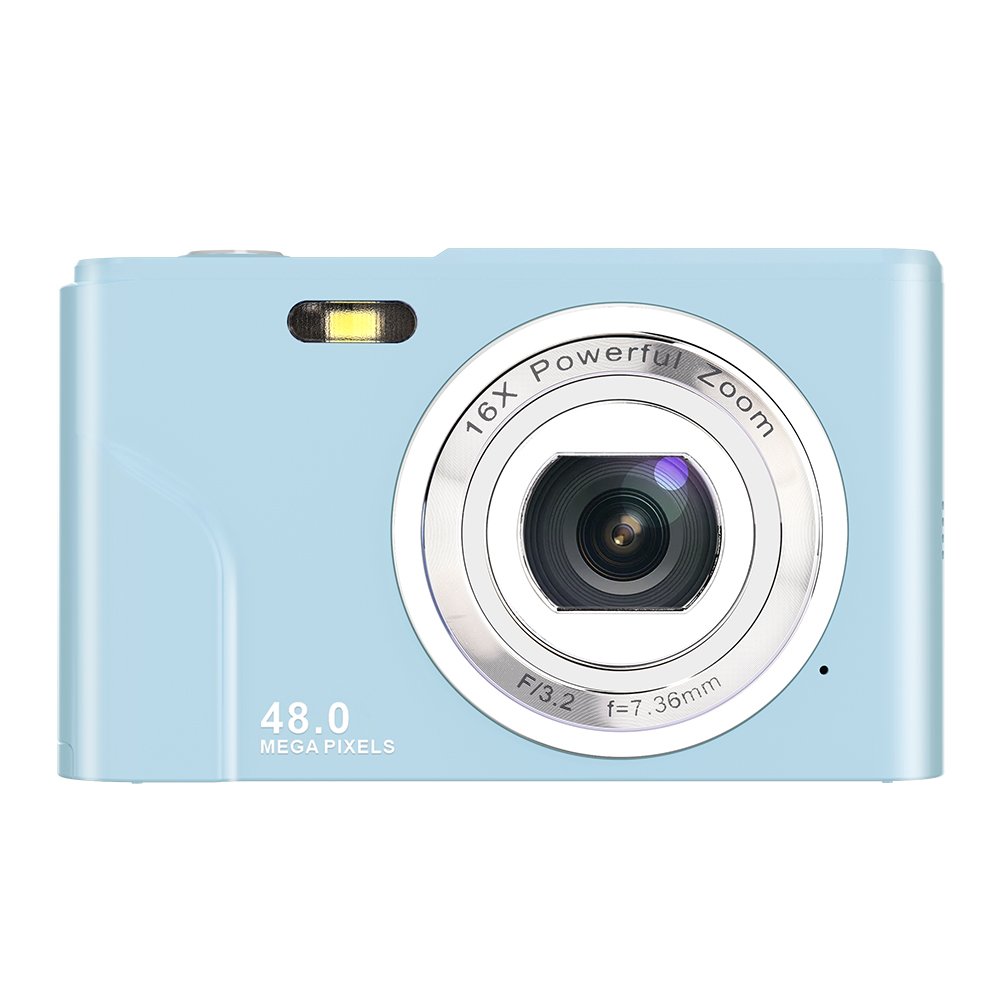 4K Kids Camera 64MP 18X Zoom Compact Point and Shoot Digital Camera with SD Card for Photography