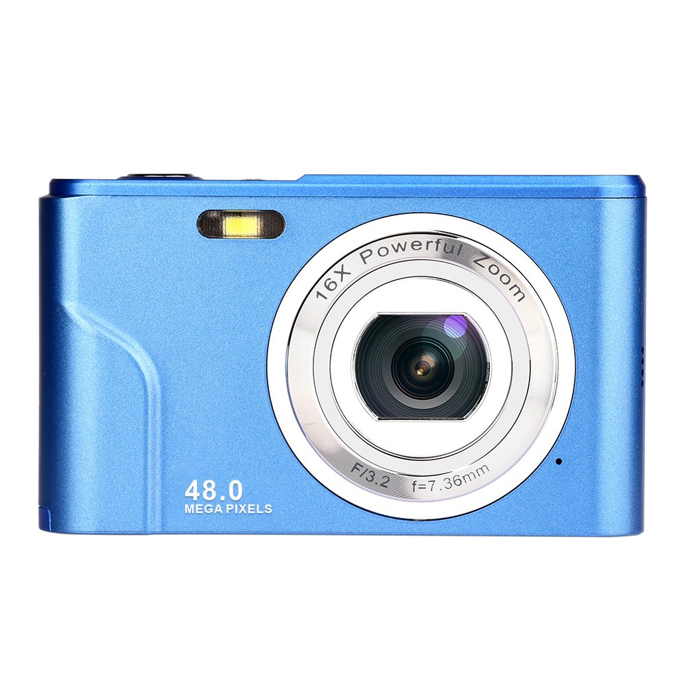 4K Kids Camera 64MP 18X Zoom Compact Point and Shoot Digital Camera with SD Card for Photography