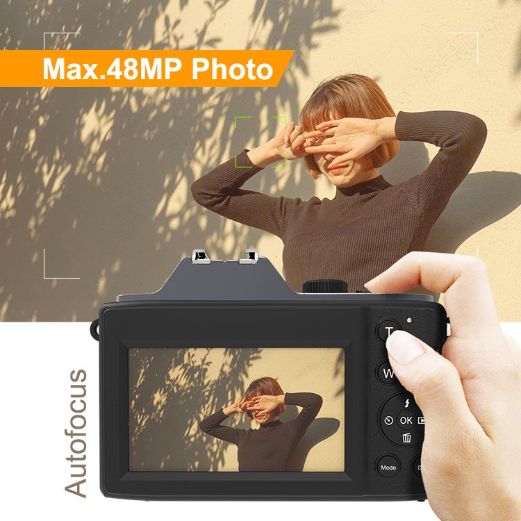 Wholesale new design built-in led light 48MP photo selfie mirror vintage optical zoom camera video for party