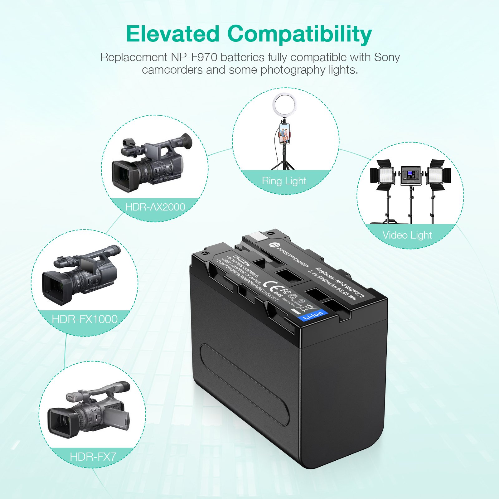 NP-F970 Batteries 4-Channel Charger For So ny NP F750, F550, F570, CCD-SC55, TR516, TR716, TR818, TR910, TR917