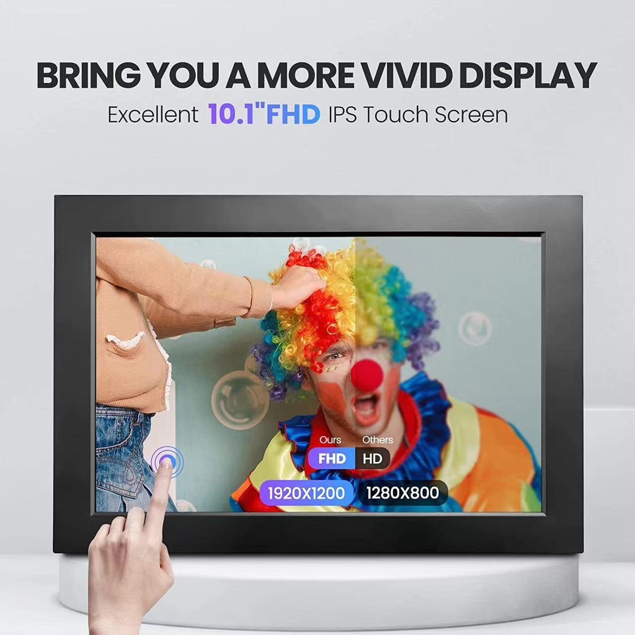 Hot Sexy Video Digital Photo Frame Acrylic Material with WiFi Touch Screen Clock & Video Playback Function