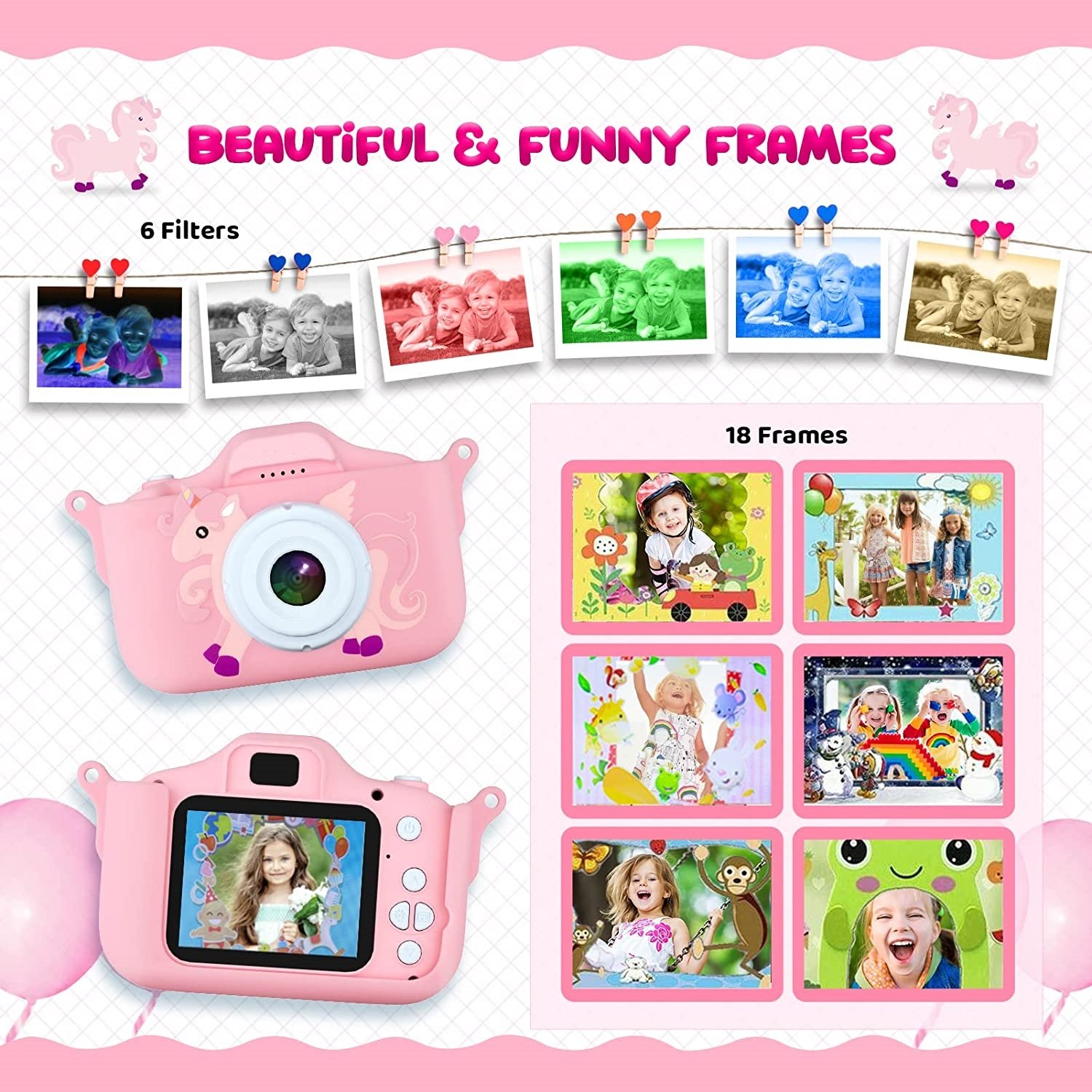 For Age 3 4 5 6 7 8 Year Old Girls Boys Christmas Birthday Gifts baby Toy Upgrade HD Digital Kid Camera