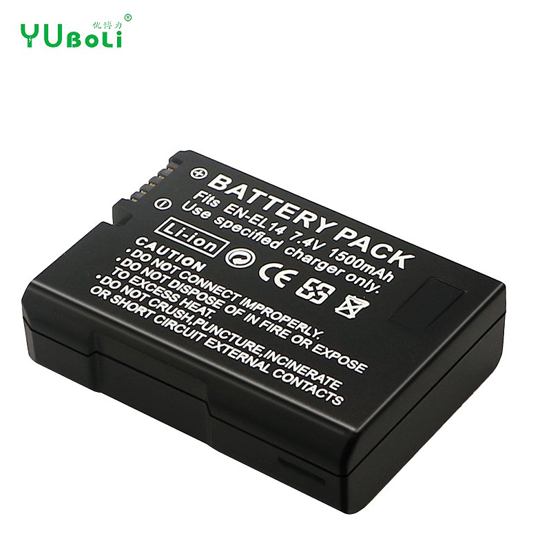 Factory Direct Sale 1500mAh Digital Camera Battery EN-EL14 For Nikon D5600 P7700 P7100 D3400 D5500 D5300 Lithium-ion Battery