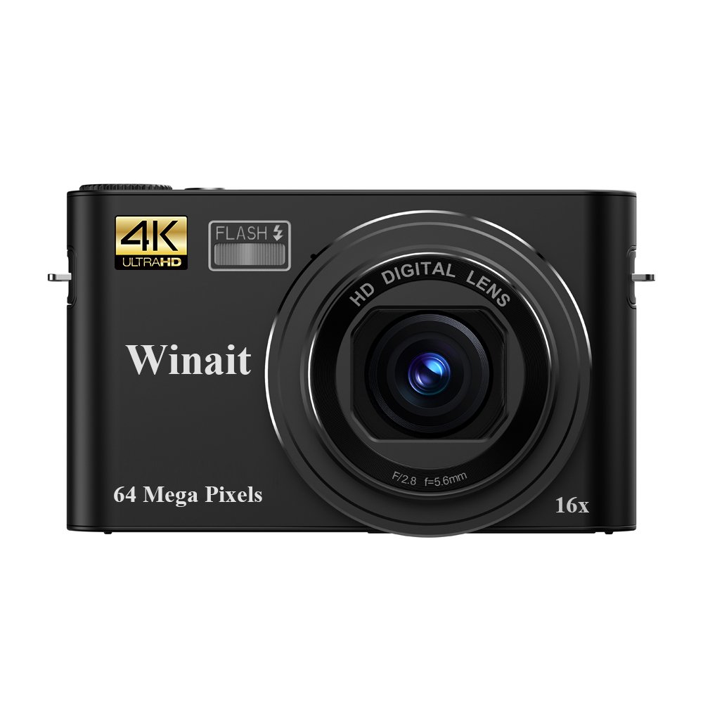 Winait New Design 4K Touch Display Digital Camera 64 Mega Pixels Home Use Digital Still Camera