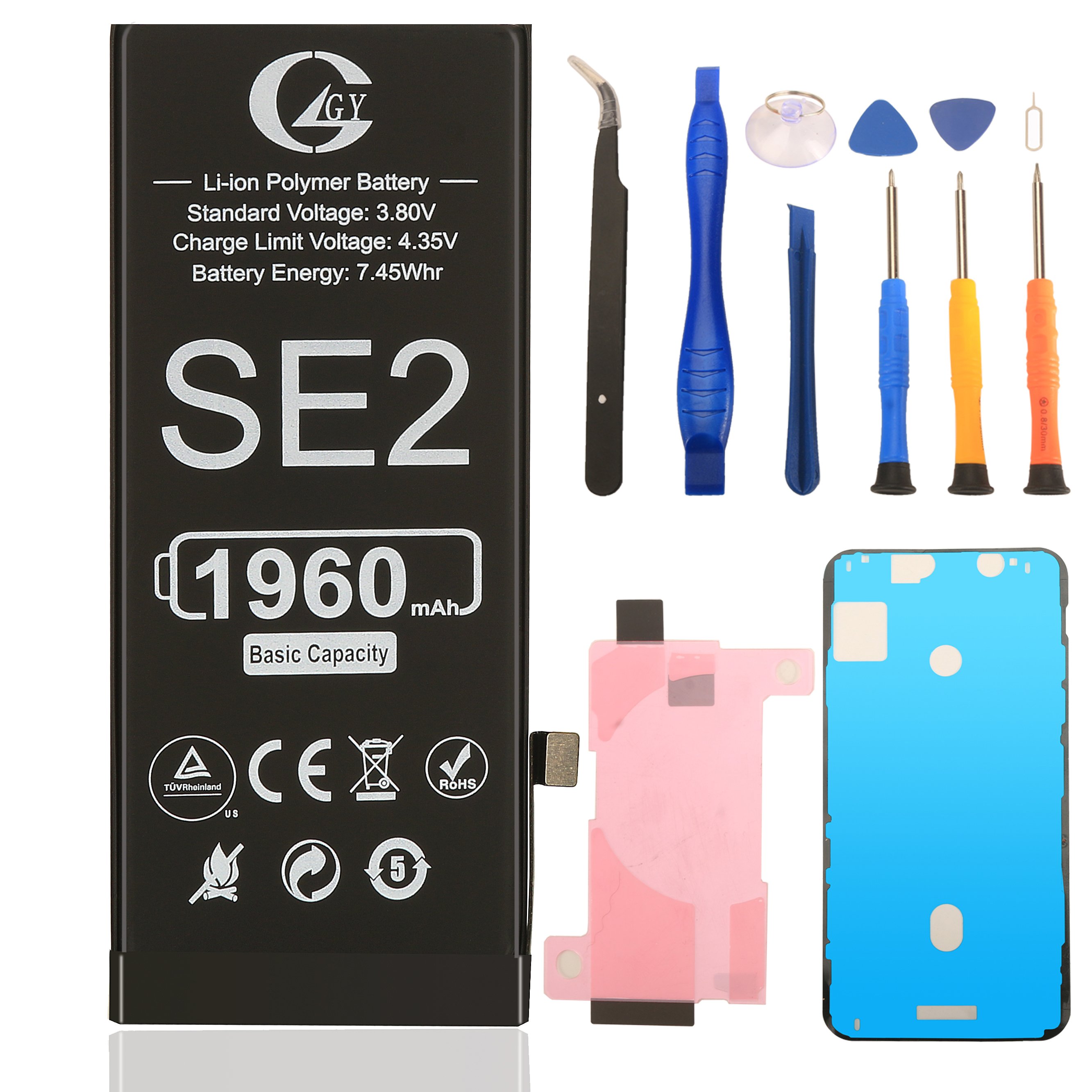 New Ultra high capacity 1960mAh gb t 18287 2013 mobile phone battery for Apple iPhone SE